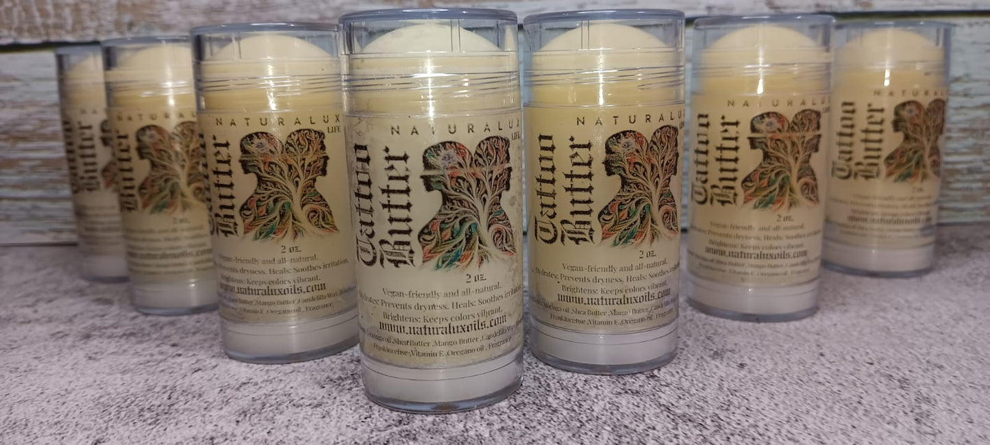 Tattoo Butter Stick for all Tattoos. Enhance colors no fading