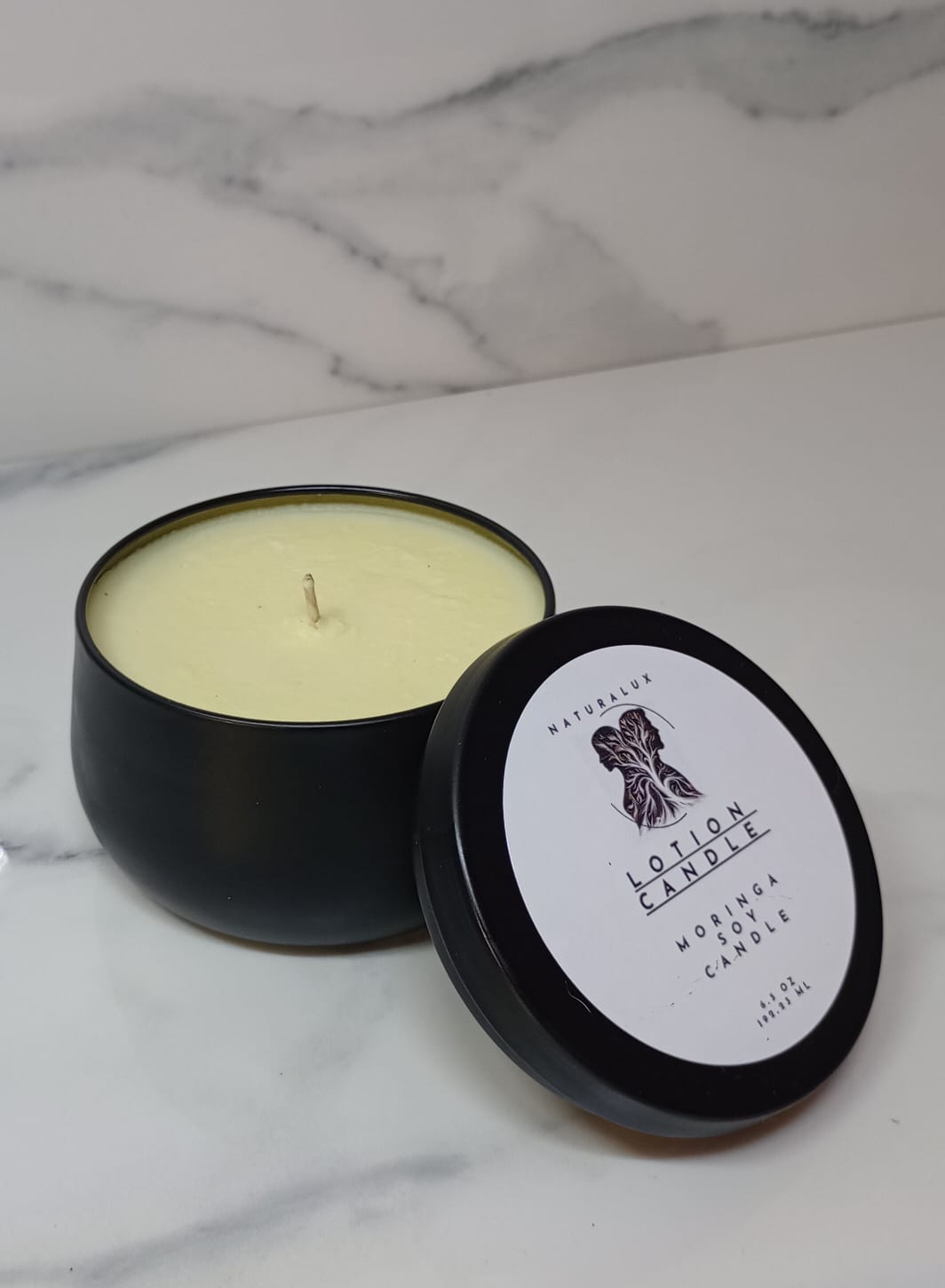 Candle Lotion in a Tin Vessel with Soy wax mango butter and cashmere
