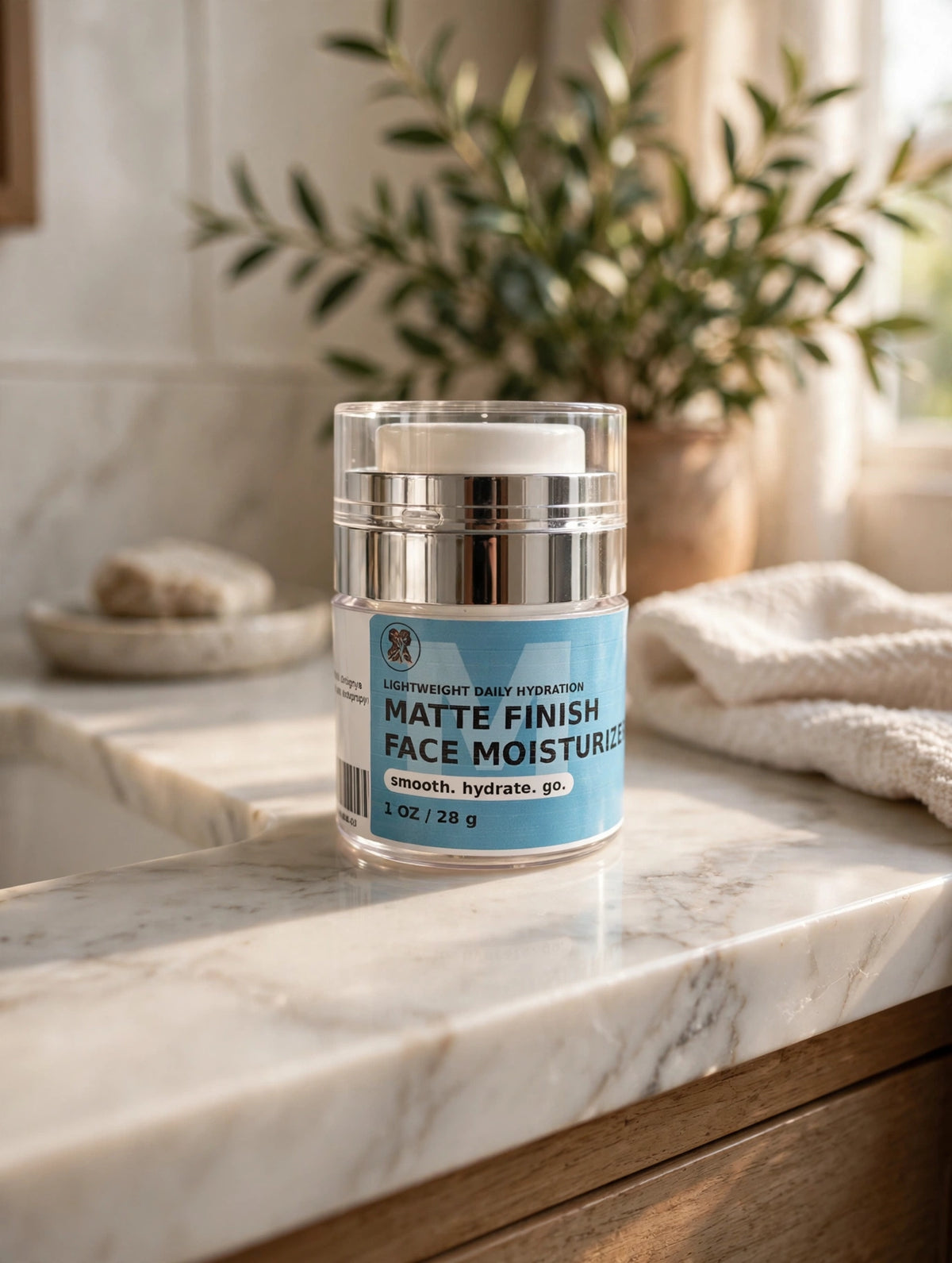 Hidratante facial con acabado mate