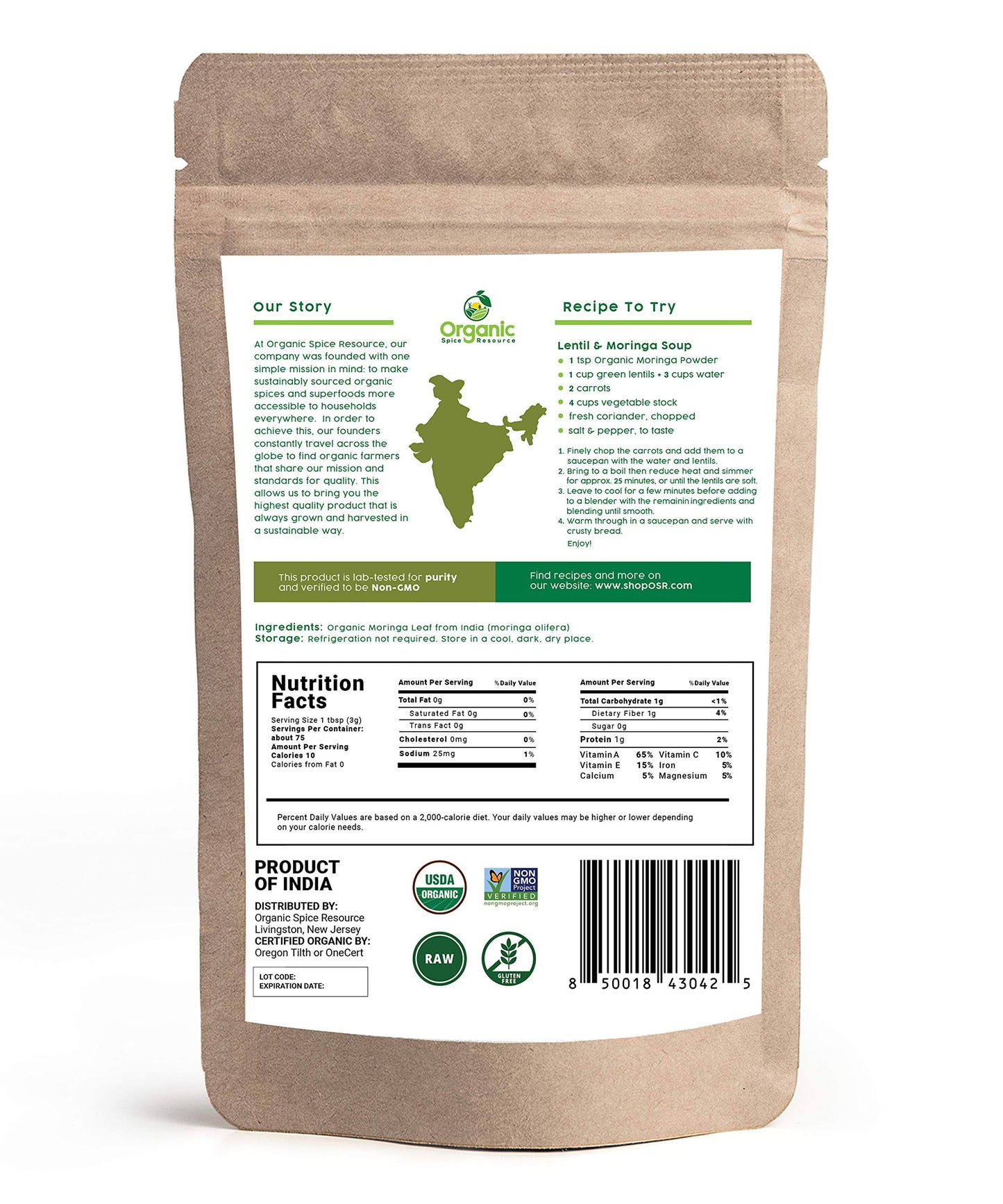 Organic Moringa Powder - USDA Organic