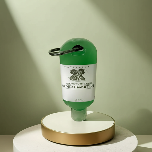 Healthy Hand Sanitizer with Moringa Oil - Sage Green Background