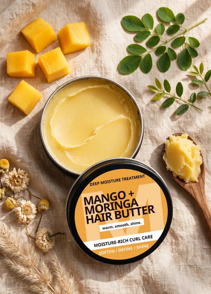 Mango & Moringa Hair Butter – Deep Moisture Treatment for Strong, Shiny, Frizz-Free Hair