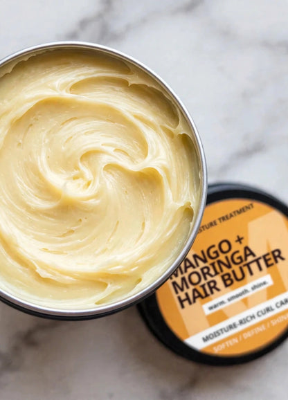 Mango & Moringa Hair Butter – Deep Moisture Treatment for Strong, Shiny, Frizz-Free Hair