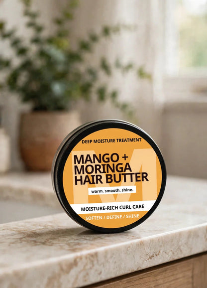 Mango & Moringa Hair Butter – Deep Moisture Treatment for Strong, Shiny, Frizz-Free Hair