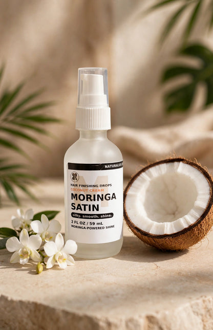 Moringa Satin Hair Finishing Drops (Coconut Cream)